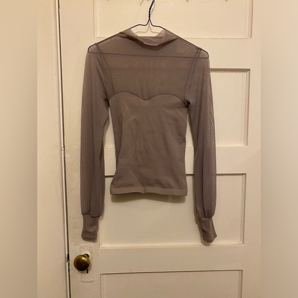 Free People Mesh Turtleneck - Picture 1 of 3